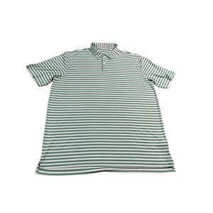 Peter Millar Featherweight UPF 50+ Green Stripe Golf Polo Shirt‎ XL